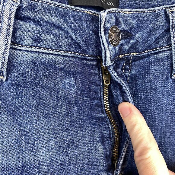 Silver Jeans Boyfriend Jeans Womens 29 Blue Distressed Frayed Hem Stretch Denim - Picture 5 of 12